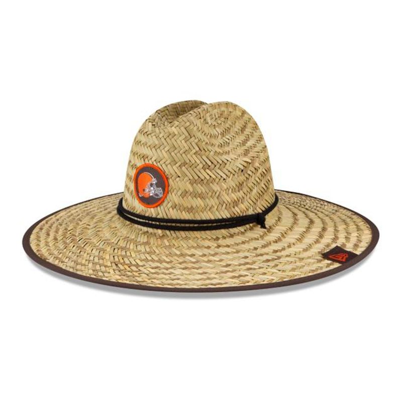 NFL Cleveland Browns Official Training (ONU8680) - Brown New Era Straw Hats